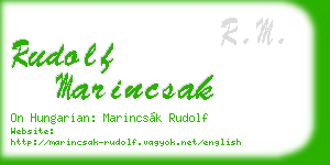 rudolf marincsak business card