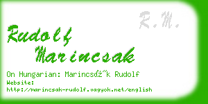 rudolf marincsak business card